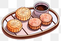 PNG  Mooncake gift pack dessert food meal.