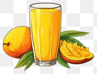 PNG  Mango juice fruit drink glass.