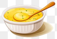 PNG  Mustard sauce spoon bowl dish.