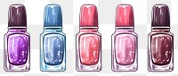 PNG  Nail polish cosmetics perfume bottle.