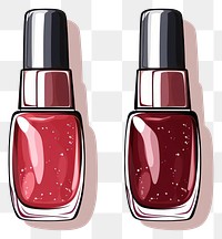 PNG  Nail polish cosmetics lipstick white background.