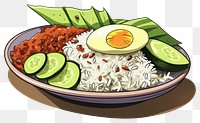 PNG  Nasi lemak vegetable food meal.
