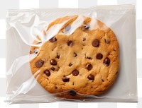 PNG  Plastic wrapping over a cookie food white background confectionery.