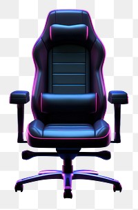 PNG Gaming chair icon light neon technology. 