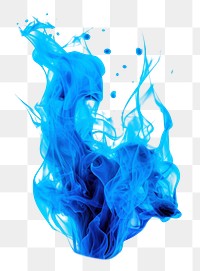 PNG Blue flame smoke white background splattered. AI generated Image by rawpixel.