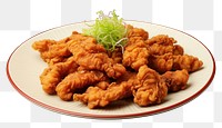 PNG GKaraage food plate meal. AI generated Image by rawpixel.