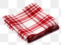 PNG Red and white scotch napkin white background tablecloth freshness. AI generated Image by rawpixel.