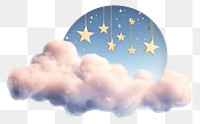 PNG Dreams moon and stars nature cloud tranquility. AI generated Image by rawpixel.