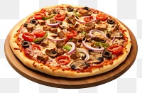 PNG  Western Food Pizza pizza food white background. AI generated Image by rawpixel.