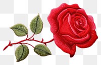 PNG Rose in embroidery style pattern flower plant.