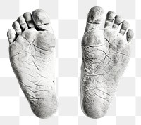 PNG Featuring left and right foot imprints of a human on a white background monochrome footwear barefoot.