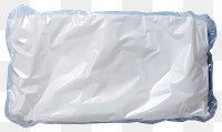 PNG  Plastic wrapping over a cloud white bag crumpled.