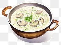 PNG  Mushroom soup food meal dish. AI generated Image by rawpixel.