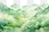 PNG  Green mountain backgrounds landscape outdoors. 