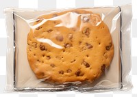 PNG  Plastic wrapping over a cookie food white background confectionery.