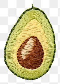 PNG Embroidery of avocado plant food freshness.