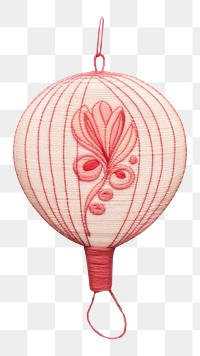 PNG Embroidery of chinese lantern pattern accessories creativity.