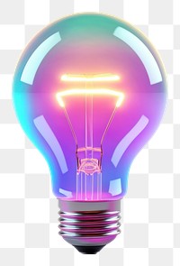 PNG  Icon light bulb iridescent lightbulb illuminated electricity.