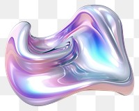 PNG  Melt curve shape metal iridescent white background accessories creativity.