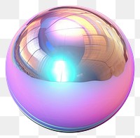 PNG  Sphere iridescent white background reflection futuristic.
