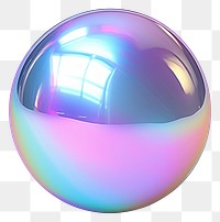 PNG  Sphere iridescent white background futuristic reflection.