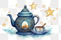 PNG  Eid Mubarak aesthetic teapot cup mug. AI generated Image by rawpixel.