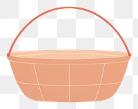 PNG  Basket shape white background container. AI generated Image by rawpixel.
