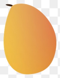 PNG  Mango shape fruit plant. AI generated Image by rawpixel.