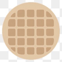 PNG  Waffle shape white background cosmetics. AI generated Image by rawpixel.