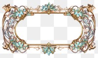 PNG Art nouveau frame border jewelry accessories furniture.