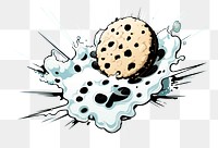 PNG  Cookies and cream milk splash border dessert food confectionery. AI generated Image by rawpixel.