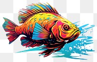PNG  A colorful fish animal white background pomacentridae. AI generated Image by rawpixel.