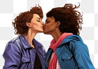PNG  Kissing adult togetherness affectionate. AI generated Image by rawpixel.