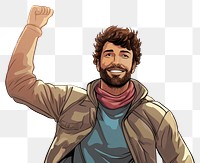 PNG  Smiling adult man illustrated. AI generated Image by rawpixel.