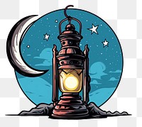PNG Middle East styled lantern and crescent moon architecture illuminated lighthouse. AI generated Image by rawpixel.