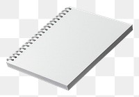 PNG  Spiral notebook mockup white page gray.
