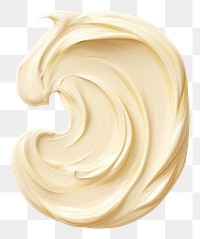 PNG Cream flat paint brush stroke dessert food 