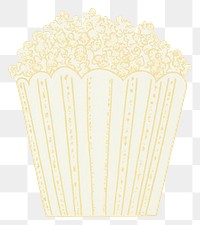 PNG Popcorn dessert food white background. AI generated Image by rawpixel.