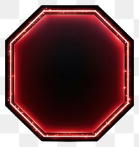 PNG  Hexagon frame light neon red.