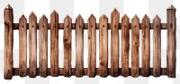 PNG  Old painted wooden fence outdoors gate white background.