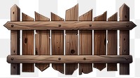 PNG  Old wooden fence furniture outdoors white background.
