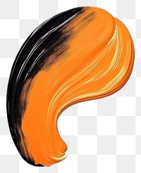 PNG Pastel black orange flat paint brush stroke white background confectionery invertebrate.