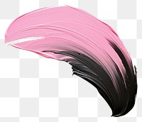 PNG Pastel black pink flat paint brush stroke petal white background lightweight.