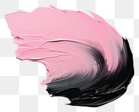 PNG Pastel black pink flat paint brush stroke petal white background cosmetics.