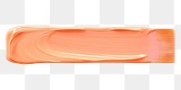 PNG Peach flat paint brush stroke white background pottery yellow.