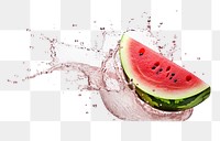 PNG  Watermelon juice splash border fruit plant food. AI generated Image by rawpixel.