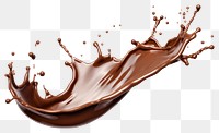 PNG  Chocolate splash border white background refreshment splattered