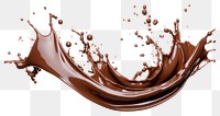 PNG  Chocolate splash border white background refreshment splattered. 
