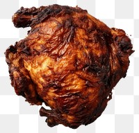 PNG  Fried chicken with burnt meat food bird.