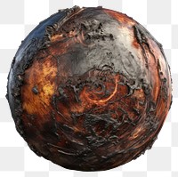 PNG  Planet with burnt sphere white background ammunition.